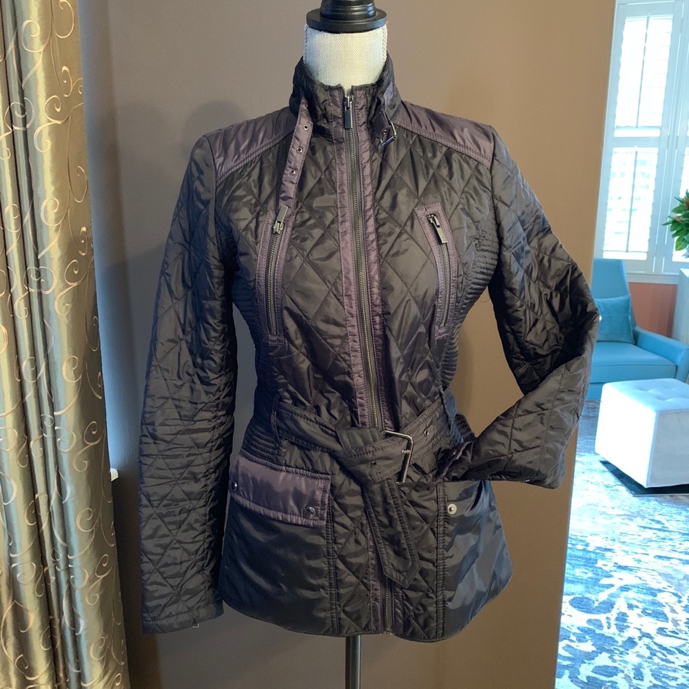 Women’s black coat.